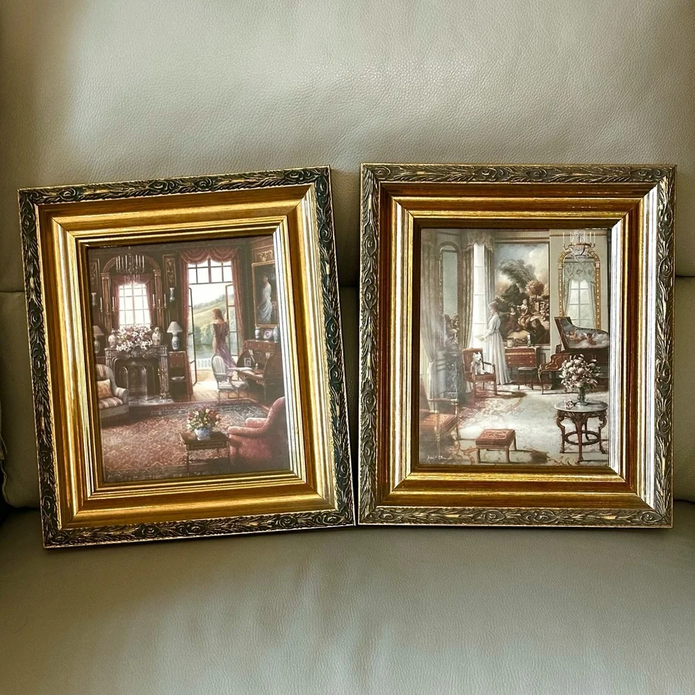 Y2K Victorian ladies limited edition set Gold Ornate Decorative Picture Frames
